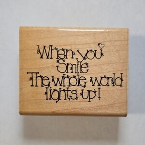 Wooden Stamp with Inspirational Quote